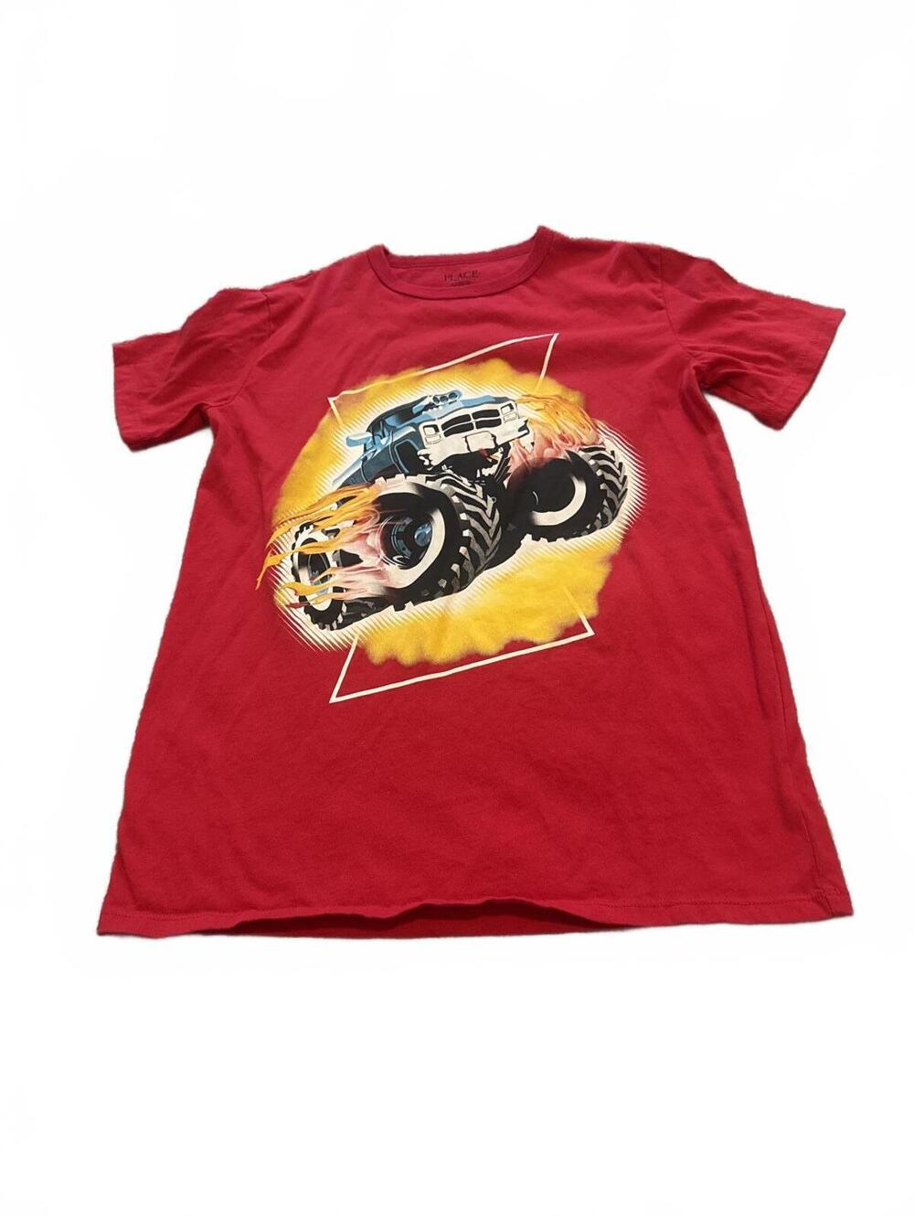 The Children's Place Boys Red Graphic Monster Truck Tee - XXL